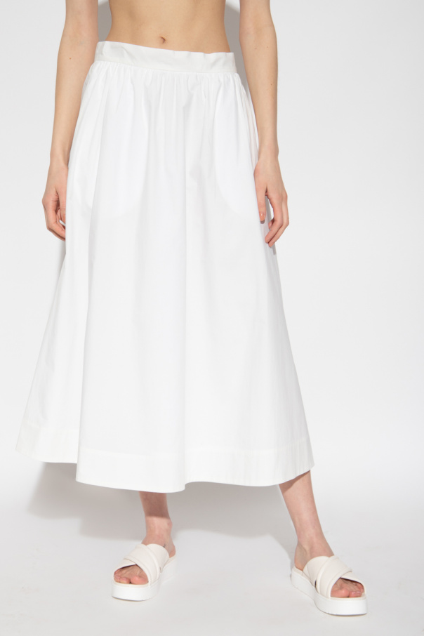 【Toteme】Cotton Skirt コットンスカート 送料関税込 Tie-waist cotton skirt stone – TOTEME